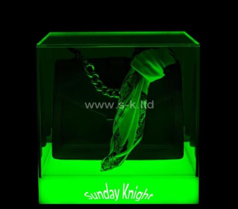 Wholesale custom acrylic handbag LED display box