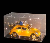 Vitrina luminosa acrílica a prueba de polvo para maquetas de coches