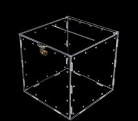 Custom acrylic lockable donation box