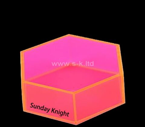Custom acrylic hexagon box