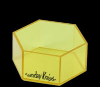 Custom acrylic tabletop hexagon storage box
