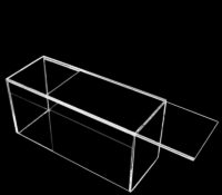 Caja de regalo acrílica con tapa corredera personalizada