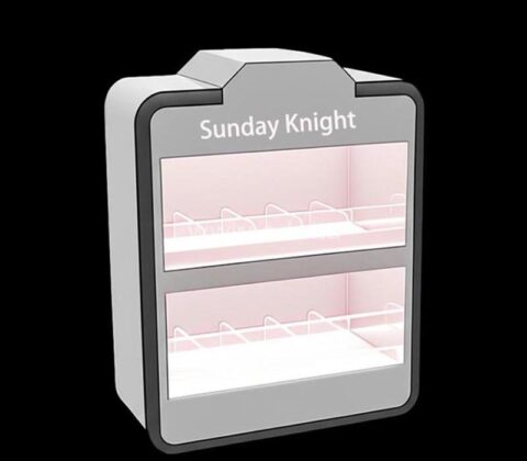 Custom acrylic retail stores LED display cabinet