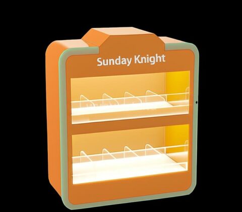 Custom acrylic exhibitions LED display cabinet