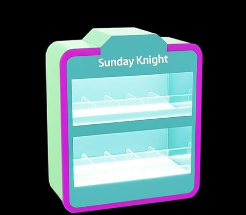 Custom acrylic retail promotions LED display cabinet