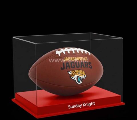 Vitrine de football acrylique personnalisée avec base