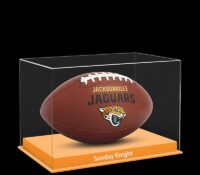 Boîte de présentation de football en acrylique personnalisée avec base