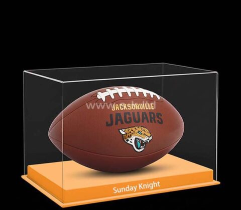 Boîte de présentation de football en acrylique personnalisée avec base