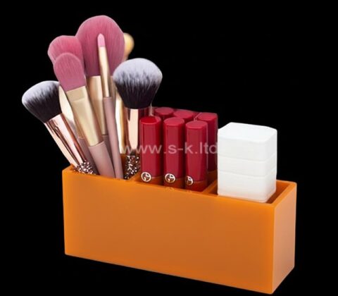 Porte-objets de beauté acrylique personnalisé à 3 compartiments