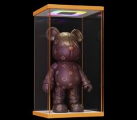 Custom acrylic figures display case with light