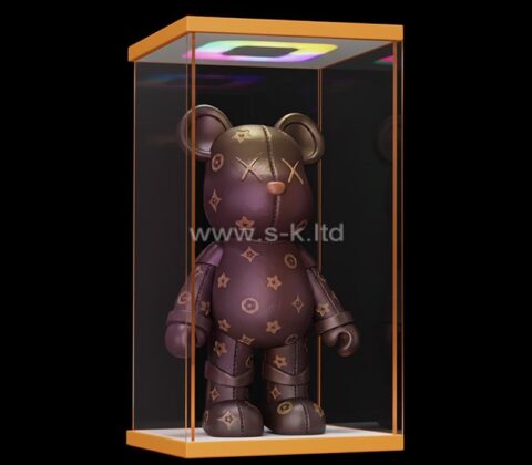 Custom acrylic figures display case with light