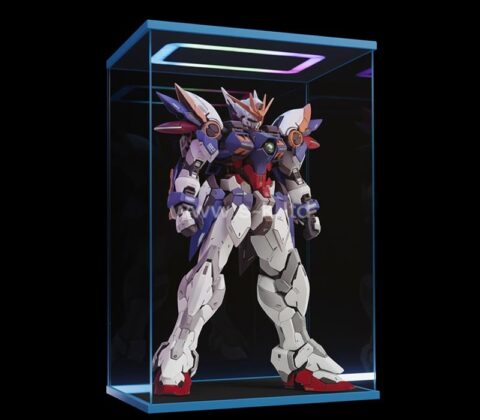 Custom acrylic action figures LED display case