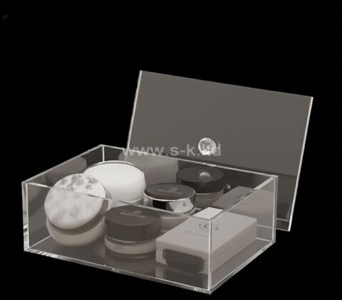 Custom acrylic skincare box with lid