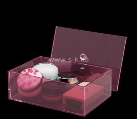 Custom acrylic skincare creams box with lid
