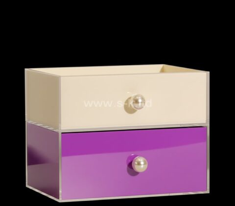 Custom acrylic cosmetics 2 drawers box
