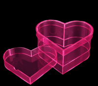 Benutzerdefinierte Acryl Luxus Herzform Box