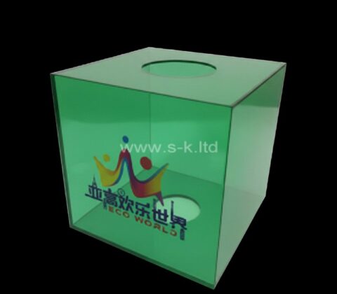 Kundenspezifische quadratische Acryl-Aktionsbox für Gewinnspiele