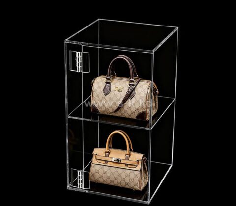 Vitrine acrylique personnalisée à 2 niveaux pour sacs à main