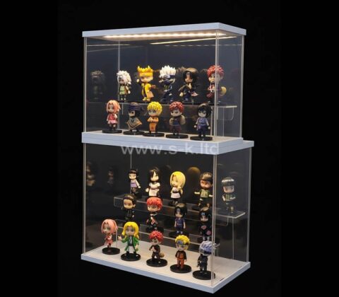 Custom acrylic figures illuminated showcase