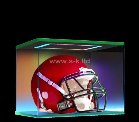 Custom acrylic football helmet illuminated display case