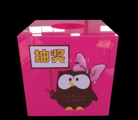 Boîte de tirage au sort promotionnelle personnalisée en acrylique