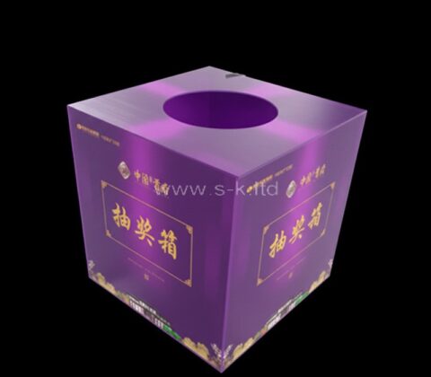 Boîte de tirage au sort personnalisée en acrylique pour la promotion d'une marque