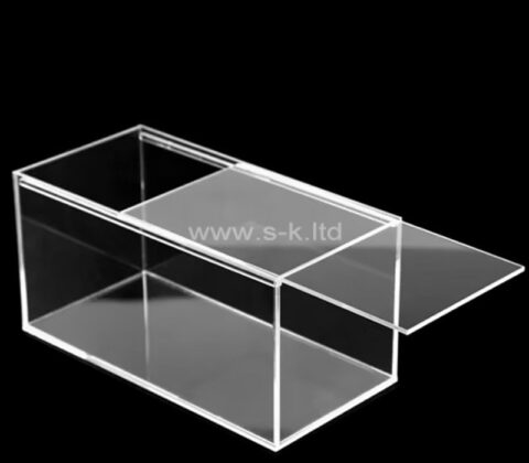 Caja de regalo personalizada de acrílico con tapa deslizante