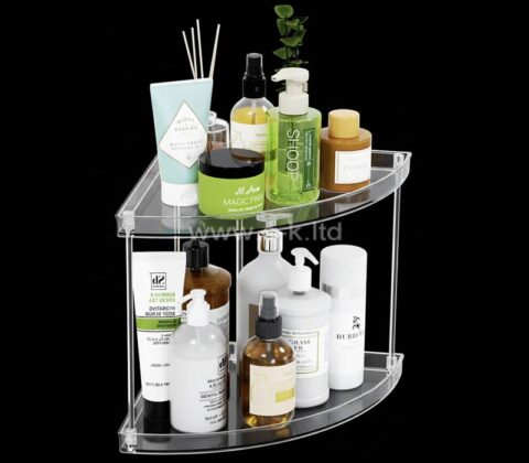 Organisateur de comptoir de salle de bain en acrylique personnalisé à 2 niveaux