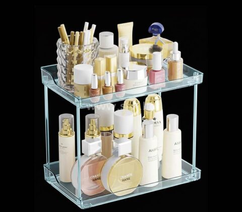 Organisateur de beauté personnalisé en acrylique à 2 niveaux