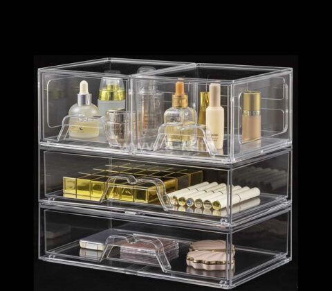 Organisateur de beauté empilable en acrylique personnalisé