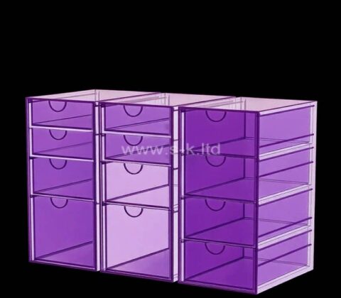 Organiseur à tiroirs multiples personnalisé en acrylique pour club de peau