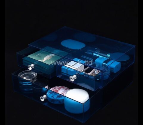 Coffret de comptoir acrylique personnalisé pour soins de la peau et tiroirs de maquillage