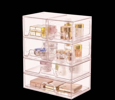Organisateur de soins de la peau à tiroirs multiples en acrylique sur mesure