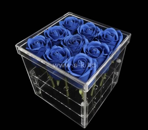 Benutzerdefinierte Acryl Valentinstag Blume Geschenk-Box