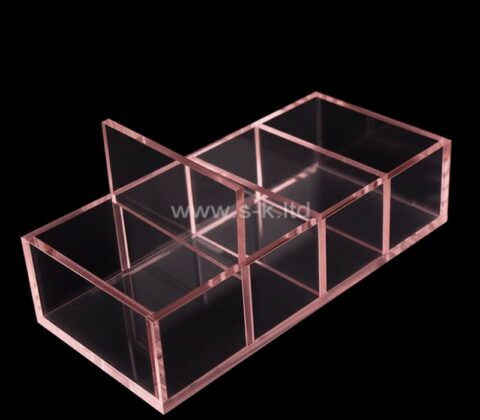 Boîte de rangement personnalisée en acrylique à 4 compartiments