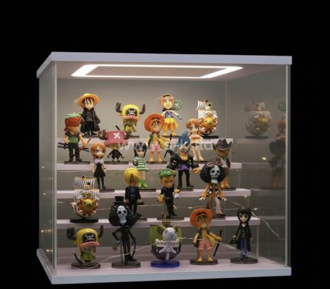 Custom acrylic LED 5 tiers collectibles display box