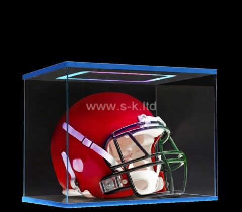 Custom acrylic football helmet LED display case