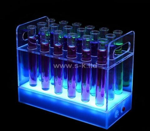 Custom acrylic illuminated test tube holder