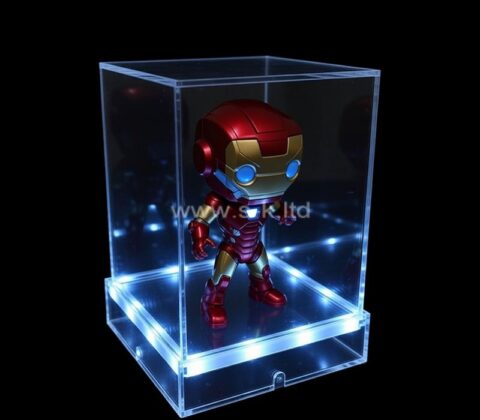 Custom acrylic illuminated figure showcase
