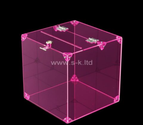 Boîte de collecte de votes carrée en acrylique personnalisée