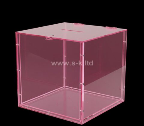Boîte de collecte de votes carrée en acrylique personnalisée