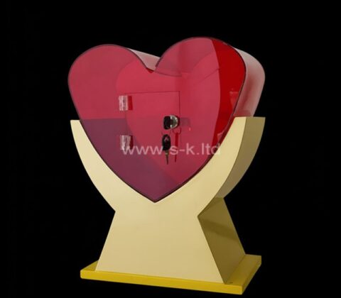 Boîte de charité personnalisée en acrylique avec support