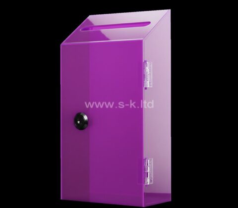 Boîte de collecte de charité verrouillable en acrylique