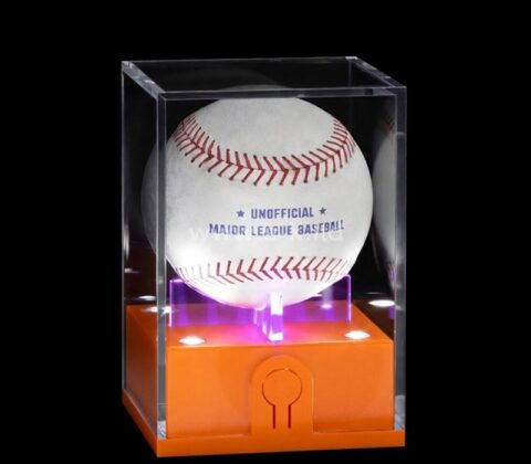 Vetrina illuminata in acrilico su misura per il baseball