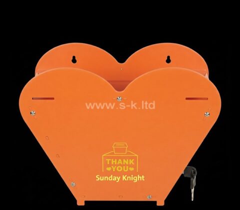 Tirelire personnalisée en forme de coeur en acrylique