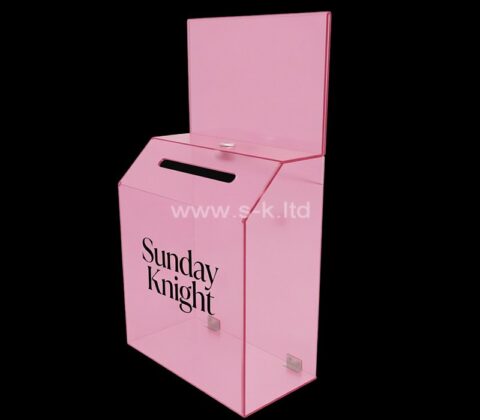 Individuelle Wahlurne aus Plexiglas mit Schildhalter