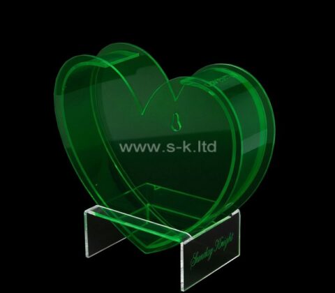 Kundenspezifische herzförmige Geldsammelbox aus Plexiglas