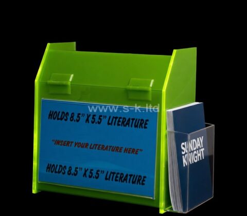 Individuelle Plexiglas-Wahlurne mit Schild und Literaturhalter