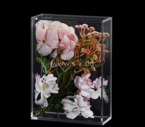 Caja acrílica personalizada para flores secas