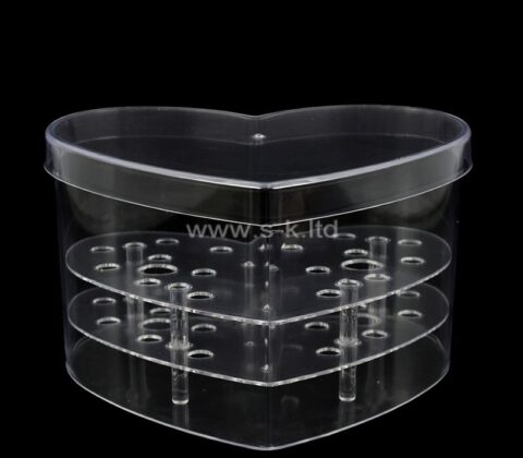 Caja de regalo acrílica personalizada con forma de corazón